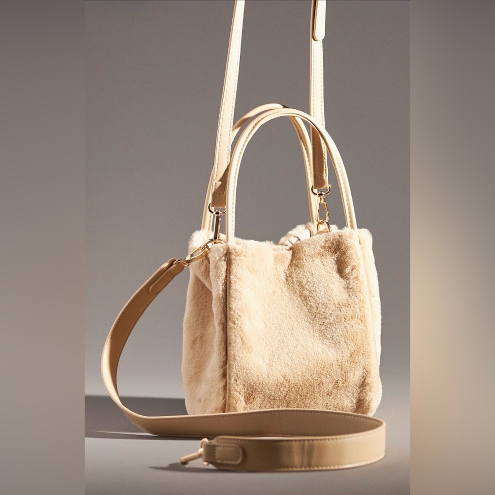 Anthropologie The Hollace Tote: Faux-Fur Mini Edition NWT